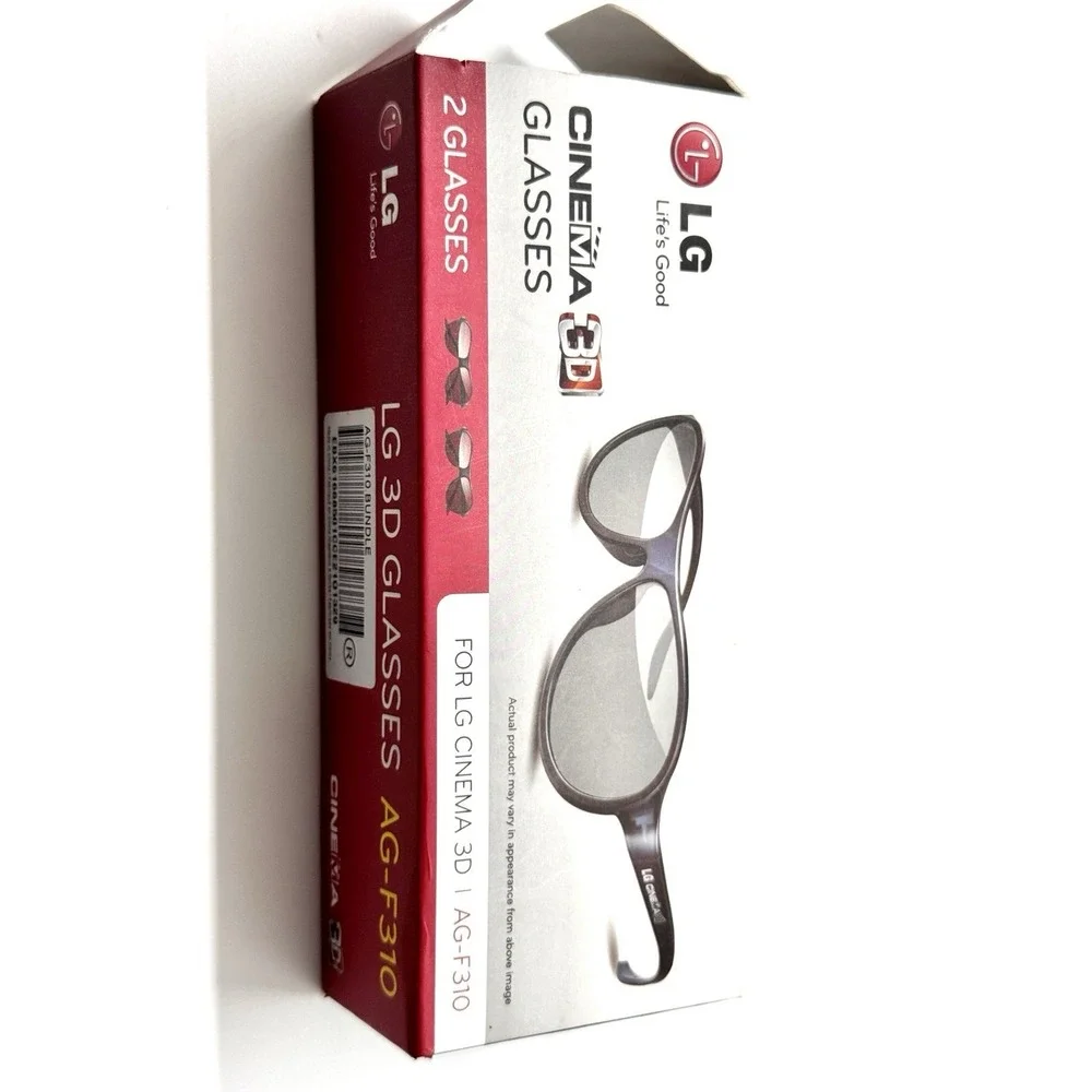 LG AG-F310 Cinema 3D Glasses Black Open Box New Unused 1 Pair